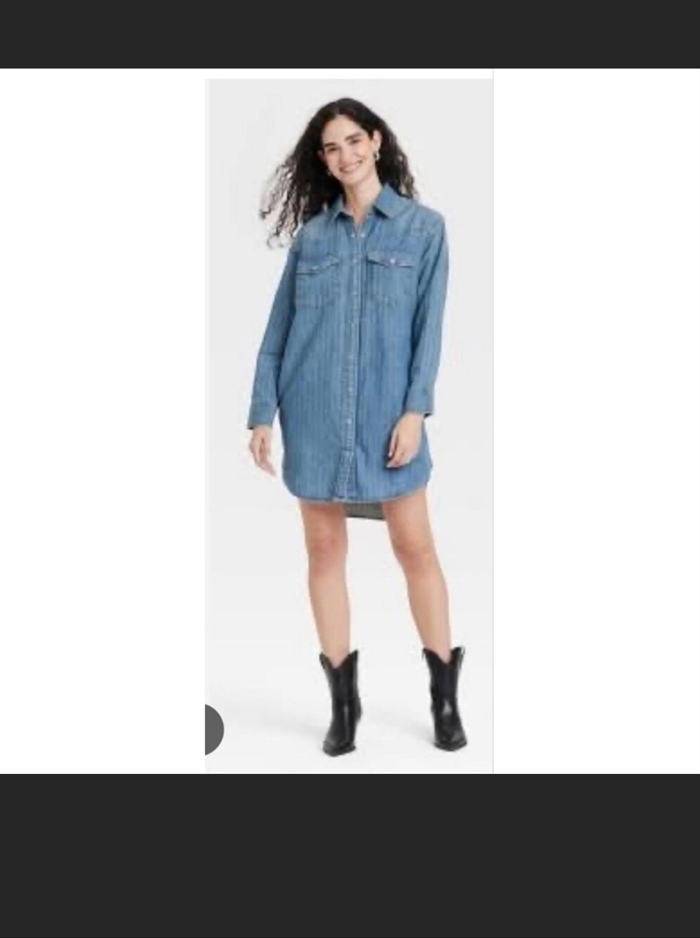 Universal Thread Medium Wash Blue Denim Large Shirt Dress New With Tags